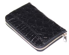 美品】THE SOLE ザソール スマート キーケース ネイビー(紺色)クロコ