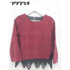 ◇ ●美品● ◎ AZUL BY MOUSSY アズールバイマウジー グレンチェック タグ付き 長袖 カットソー サイズS レッド レディース 【中古】 【1002802530906】