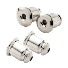 【シルバー×ワンサイズ】[Cream dot. クリームドット公式]  4個セット キャッチ 落ちない 金属アレルギー ニッケルフリー メンズ 両耳用 2ペア 4個 入り キャッチ 外れにくい 大人 シンプル  