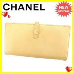 【最大30％OFF★ウィンターセール】シャネル Wホック長財布 ココボタン ベージュ レザー CHANEL ホックサイフ ホック財布 財布 サイフ 財布 長財布 ユニセックス 小物  C2305