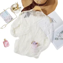 ☆ ホワイト ☆ XLサイズ ☆ レース トップス インナー ktops516 レース トップス 長袖 シアートップス 透け インナー ハイネック ブラウス シャツ レディース シースルー レイヤード 重ね着 肌隠し カバー 柔らかい 刺繍 花 通勤 通学