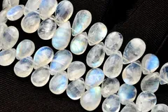 スリランカ産 ブルームーンストーン 6-12x5-6mm ドロップ １連（約２４ｃｍ） パワーストーン 天然石 _RG681