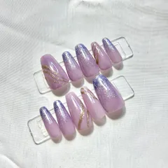 ラプンツェル　ネイルチップ【粘着グミ付】フラワー/パープル ラプンツェル　ネイルチップ【粘着グミ付】フラワー/パープル