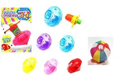 光る玩具 光るコマ クリスタルカラー5色アソ－ト25個入り お楽しみグッズ紙風船付きセット おもちゃ＆ホビー