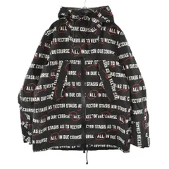 Sacai (サカイ) ×Lawrence Weiner lawrence seiner hood BZ ローレンスウェイナー 総柄マウンテンパーカー ジャケット ブラック 18-01535Mのサムネイル