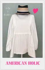 46.新品タグ付き♡AMERICAN HOLIC アメリカンホリック 高見え♡長袖カットソー♡定価2990