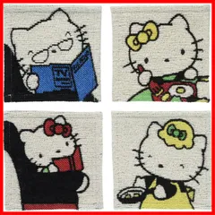 【新着商品】3335007000 異なる柄の4枚セット マイホーム 10×10cm ハローキティ 4枚入 サンリオ コースター 丸眞