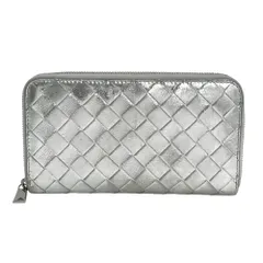 BOTTEGA VENETA ボッテガ ヴェネタ  財布 ラウンドファスナー イントレチャート シルバー系  [240101431464]
