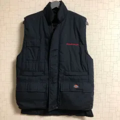 レア【古着】ディッキーズ 企業刺繍ダックベスト ブラック メンズ2XL レア【古着】ディッキーズ 企業刺繍ダックベスト ブラック