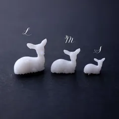 3頭セット レジン 封入 パーツ 3Dフィギュア 模型 鹿 動物 かわいい ハーバリウム レジン用品 手芸 手芸素材 ハンドメイド