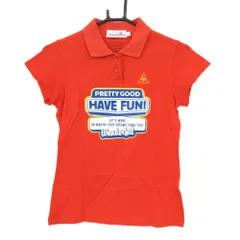 ★特価★【美品】ルコック 半袖ポロシャツ レッド×白 Tight Fit プリント レディース M ゴルフウェア le coq sportif