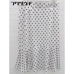 ◇ ITEMS URBAN RESEARCH アーバンリサーチ ドット 水玉 膝下丈 マーメイド スカート サイズＭ ホワイト レディース 【中古】 【1102190012791】