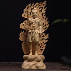 JChere煤炉mercari代购：寿山石鳥血石凍石製仏像彫刻罗漢2点セット128g 