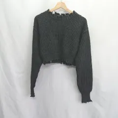 ◇ ⊇ SLY スライ コットン系　クロップド 長袖 セーター サイズM ブラック レディース E  【1410290004104】