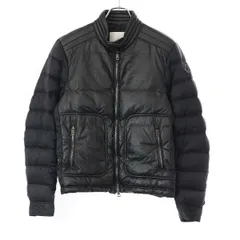 54万4500円　モンクレール レザー ライダース ダウン ジャケット　バイカー 54万4500円モンクレール レザー ライダース ダウン ジャケット