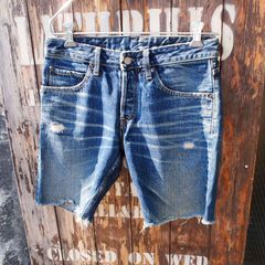 【Hollywood Ranch Market】 ハリウッドランチマーケット ハリラン 聖林公司 デニム ジーンズ ショートパンツ ショーツ 1(S)