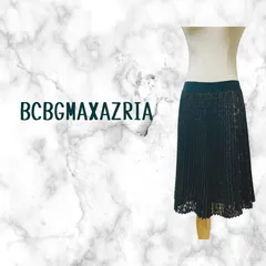 タグ付き未使用品 BCBG MAXAZRIA ビーシービージーマックスアズリア プリーツスカート レース キレイめ 黒/ブラック　標準サイズ　Mサイズのサムネイル