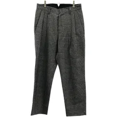 stein シュタイン GLEN CHECK TWO TUCK WIDE TROUSERS グレンチェックタックワイドトラウザーズパンツ ST.098-2 グレー Mのサムネイル