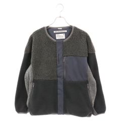 White Mountaineering (ホワイトマウンテニアリング) ゴアテックス インフィニティウム パッチワークボアノーカラージャケット WM2173512 グレー