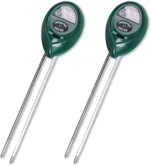 SALUDABLE 水やりチェッカー ph測定器 土壌 水分計 光量 観葉植物 電池不要 2個セット(グリーン)のサムネイル