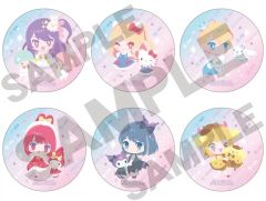 [Used] Badge Bins Complete set of 6 types: "Oshi no Ko x Sanrio Characters Trading Glitter Can Badge"