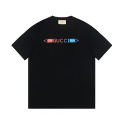 【本日限定特価】Gucci ペンシルカラーブロックプリント クルーネックTシャツ - 2色展開・サイズ選択可能 [本日特価|新品未使用品]