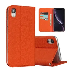 【数量限定】ケース アイフォンxr アイフォンxr ケースカバー 財布型 財布型 カード収納 収納付き 本革レザー 画面保護 ライチ紋様 横置きスタンド機能 本革レザー カバー ケース xr （弱磁） 衝撃吸収 xr 全面保護 防塵 iphone 薄型 iph