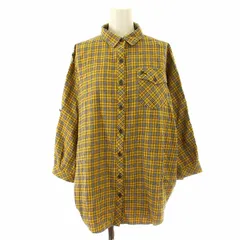 バーバリーブルーレーベル BURBERRY BLUE LABEL チェックシャツ ドルマンスリーブ 七分袖 38 黄 イエロー /DKのサムネイル