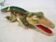 送料無料★シュタイフGaty Crocodile 15cm オールID's完品クロコダイル★Steiff