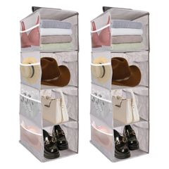 新品 やぬき 吊り下げ収納 【2個セット】クローゼット 収納 吊り下げ 4段 折りたたみ 衣類 服 帽子 タオル クローゼット 収納ラック 吊り下げ バッグ 収納 衣類下着収納 大容量収納 下着仕切り