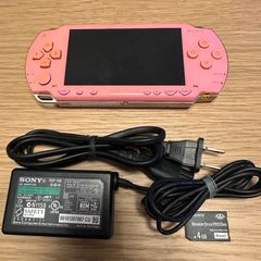 PSP.本体 ピンク ジャンク品 PSP-1000 ACアダプタ メモリースティック4GB