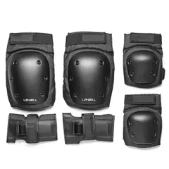 スケートボード プロテクター 6点セット 手首 肘 膝ガードスケートボード用パッド 子供用と大人用 保護 収納袋付き (Mサイズ…150CM～175CM（LADYS～MENS）) 0