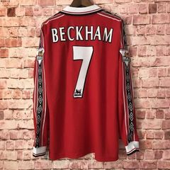 1998-1999 マンチェスター・ユナイテッド ユニフォーム ホーム 7番 ベッカム BECKHAM 長袖