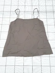 ◇ ⊂ MICHEL KLEIN ミッシェルクラン リネン混 キャミソール サイズ38 ブラウン系 レディース E  【1508060015693】