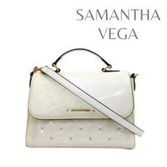 SAMANTHA VEGA サマンサベガ エナメル ショルダーバッグ ハンドバッグ ホワイト レディース 鞄 ブランド