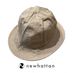 【newhattan】新品 正規 送料無料 ニューハッタン コットン メトロハット バケットハット カーキ ベージュ 新品未使用 S/M L/XL 2サイズ 男女兼用 ユニセックス
