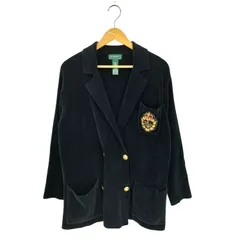 ローレンラルフローレン LAUREN RALPH LAUREN 金ボタン レーヨン コットン エンブレムパッチデザイン コーデュロイ ダブルブレスト ジャケット レディース  S