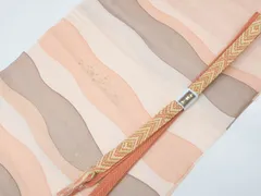 【一輝堂】【着物】和装小物 帯締め帯揚げセット 平組 金糸 25w05-6748