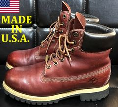希少 USA製 Timberland 27020 6インチブーツ 赤茶レザー 26cm