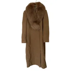 インゲボルグ☆ロングコート ブラウン系 前開き 販売済み パールビーズ