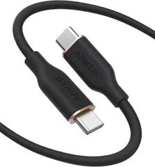 Anker PowerLine III Flow USB-C & USB-C ケーブル 100W Galaxy iPad Pro MacBook Pro/Air 各種対応 1.8m ミッドナイトブラック