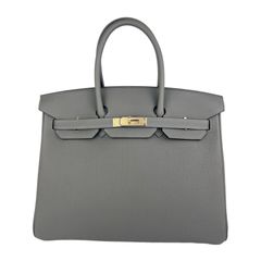 新品未使用 HERMES エルメス Birkin35 バーキン35 Gris meyer グリメイヤー Togo トゴ PMBHW シャンパンゴールド金具 Stamp-K K刻印 ハンドバッグ