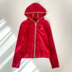 BURBERRY LONDON  バーバリーロンドン 短丈 ジップパーカー ノバチェック 刺繍 スウェット y2k グランジ 古着 平成ギャル