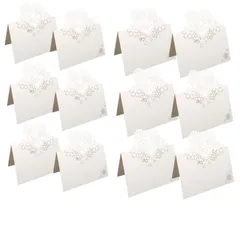 【人気商品】ネームカード 会食 パーテ 手作りメッセージカード名前札場所カード 感謝祭ウエディング 折り畳み式席札50枚セット 結婚式 感謝カード 誕生日 座席カード 披露宴 用紙 パーティー 席札 装飾