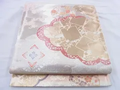 平和屋着物◎西陣の名門織元　いづくら謹製　六通柄袋帯　唐織　雲取り吉祥花文　金糸　逸品　BAAG0463jm