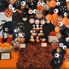 豪華フルセット51点 ハロウィン 飾り 飾り付け バルーン 風船 ガーランド 飾りセット Happy Halloween 装飾 カボチャ パーティー 店舗装飾 イベント 写真撮影 min#