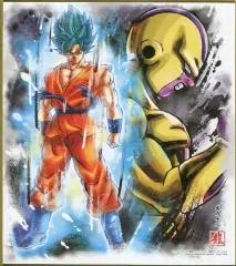 【中古】食玩 雑貨 10.超サイヤ人ゴッド超サイヤ人 孫悟空VSゴールデンフリーザ 「ドラゴンボール 色紙ART9」