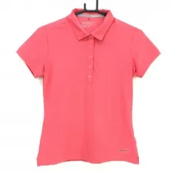 ★値下げ★【美品】ナイキゴルフ 半袖ポロシャツ ピンク ドット織生地 レディース M ゴルフウェア NIKE