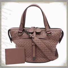 【中古】BOTTEGA VENETA ボッテガ ヴェネタ イントレチャート タンブーラ バッグ ハンドバッグ クロスボディバッグ ショルダーバッグ 斜め掛け 肩掛け 2WAY レザー ダスティピンク ブラック金具 535263