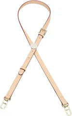 ideamall ショルダーバッグ ベルト 付け替え 本革調 ストラップ 鞄(ベージュ,  1.5cm)